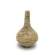 Mid Century Modern Ceramic Bud Vase, Handmade Stoneware Sculpture Textured - £109.09 GBP