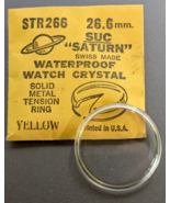 NEW SUC SATURN YELLOW TENSION RING ROUND ACRYLIC WATCH CRYSTAL WATERPROO... - $236.99 MXN