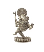 GANESHA STATUE 8&quot; Dancing Hindu Elephant God Ivory Color Resin High Qual... - $748.05 MXN