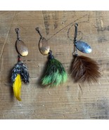 Hildebrandt No. 3 Fishing Lures Vintage Feathered Metal Spinners - $645.87 MXN