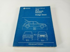 Chrysler Advanced Edition Plymouth Dodge 1978 Service Manual Horizon Omni K618 - £7.20 GBP