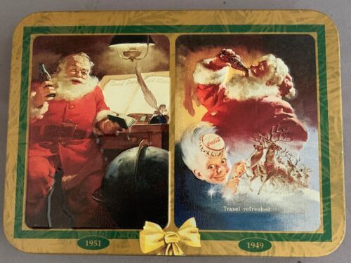 Coca-Cola Limited Edition 1997 Nostalgia Santa Playing Cards In a Tin Unused - $4.00