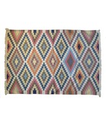 Cotton Kilim Rug Indian 120x180cm 4x6&#39; Kelim Multicolour Hand Woven Boho... - £125.10 GBP