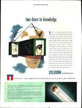 1942 Sylvania Electric Products Inc Vintage Ad two doors to knowledge e7 - $24.11