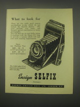 1949 Ensign Selfix Camera Ad - What to look for - $18.49