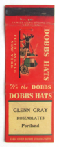 Glenn Gray Rosenblatts - Portland, Oregon 20 Strike Matchbook Cover Dobbs Hats - £1.36 GBP