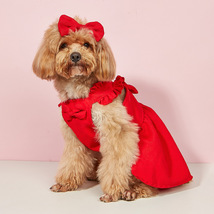 Pet Cute Bow Dog Dress, Dog and Cat Little dress, Puppy Clothing, Dog Costumes - £13.64 GBP