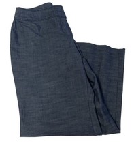 ANN TAYLOR LOFT Julie Straight Black Dress Pants Women&#39;s Size 12 Zipper Buttons - £13.33 GBP