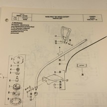 1985 Weed Eater Model Yard Pro 110 Line Trimmer Parts List 66655 12/1/85 - $14.99