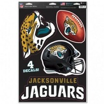 NFL Jacksonville Jaguars 11&quot; x 17&quot; Multi-Use Decal 4ct Sheet by WINCRAFT - £10.96 GBP