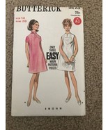 Vintage Butterick 5173 FRONT SLIT NECK A-LINE DRESS Sewing Pattern Women... - $28.48