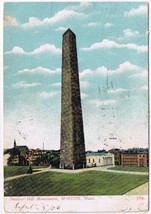 Postcard Bunker Hill Monument Boston Massachusetts - £3.71 GBP