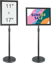 Vevor Pedestal Sign Holder, 11 X 17 Inch Vertical And Horizontal, Black - $34.92