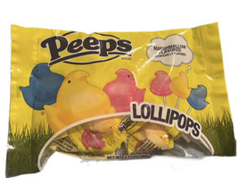 Peeps MARSHMALLOW Flavored Lollipops 12-Pops Suckers Chicks 3.17oz Bag-S... - £7.00 GBP
