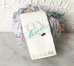 ONline Linie 84 Multicolor Eyelash Yarn - 1 Skein/Ball White w/Red B;le ... - $9.45