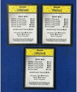 GAME OF THRONES  MONOPOLY 2018  Replacement Pieces: 3 Property Mortgage ... - $57.78 MXN