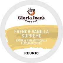 Gloria Jean&#39;s French Vanilla Supreme Coffee 24 to 144 K cup Pods Pick An... - £19.57 GBP+