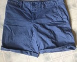 Eddie Bauer Legend Wash Slightly Curvy Straight Size 4 Blue Chino Shorts... - $21.49
