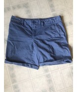 Eddie Bauer Legend Wash Slightly Curvy Straight Size 4 Blue Chino Shorts... - £16.97 GBP
