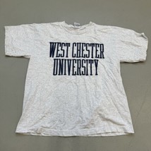 West Chester University Shirt Vintage Gray Short Sleeve Men Large - £15.58 GBP