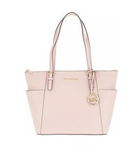 Michael Kors Jet Set Large Saffiano Leather Top-Zip Tote Bag Retail $228 - $98.01