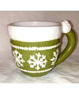 Coffee Cocoa MUG Snowflake   winter green CHRISTMAS - $212.91 MXN