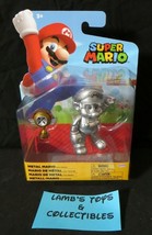 Super Mario Jakks Pacific 4&quot; Metal Mario collectible action figure Nintendo toy - £34.19 GBP