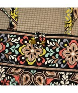 Vera Bradley SIERRA Purse Tote Shoulder Bag Quilted Pockets Floral Paisl... - $471.22 MXN