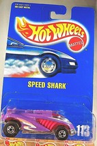 1991 Vintage Hot Wheels Blue Card #113 SPEED SHARK Purple w/BW Spokes Variation - £7.07 GBP