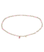 Kate Spade lock &amp; spade chain link belt ~NWT~ Pink L/XL - $678.56 MXN