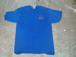 US Navy Blue Angels T-Shirt Jets Medium Embroidered Jets Left Side of Shirt - £19.65 GBP