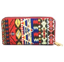 Double Zipper Women&#39;s Clutch Wallet with Red Forest Cabin Patterns - £15.85 GBP