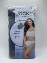 Women&#39;s Jockey 3-Pack French Cut 100% Cotton Comfort Underwear Black Size 7 - £13.30 GBP