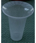 Nice Vintage Blown Glass Tall Flair Rim  Vase, GREAT SIZE VGC - £15.52 GBP