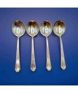 1847 Rogers Bros Ancestral Silverplate 4 Pcs Set Soup Spoon Round Discon... - $949.39 MXN