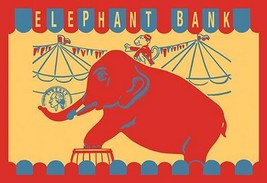 Elephant Bank - Art Print - £17.57 GBP+
