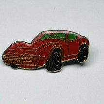 Corvette Sports Car Red Enamel Pin Vintage For Tie Lapel Trucker Hat, Chevrolet - £5.48 GBP