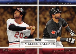 2012 Topps Timeless Talents #TT8 Frank Robinson &amp; Jose Bautista ⚾️ - £0.69 GBP