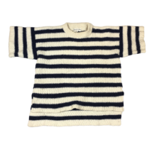 Apiece Apart MAHO Short Sleeve Striped Alpaca Woold Pullover Sweater Top... - $98.99