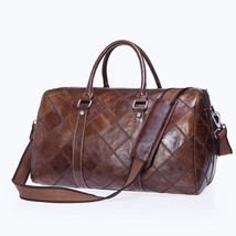 WESTAL Men&#39;s Travel Bags Hand Luggage Genuine Leather Duffle Bags Leather Luggag - £243.73 GBP