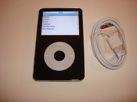 APPLE  iPOD  CLASSIC   5.5 GEN.  CUStOM   BLACK  30GB...NEW  HARD DRIVE... - £123.59 GBP