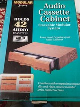 Audio Cassette Cabinet Stackable Modular System - $64.99