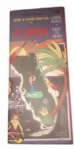 Surf &amp; Sand Map Co. Map Of Florida 1988 With Attractions &amp; Major City Maps - $8.12