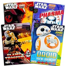 4 Pack Star Wars The Force Awakens Jumbo Double Sided Tear &amp; Share Color... - $9.98
