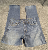 Old Navy pants Mens 32x34 Blue Denim Jeans Boot Cut Semi-Evase Straight Leg - $19.95