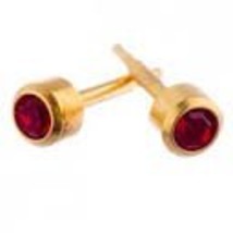 Universal January Birthstone 3 pair 24 k gold over surgical steel - £3.92 GBP