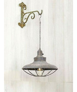 RUSTIC INDUSTRIAL LED Lantern Metal Hanging Light 6 Hour Timer Rustic Bronze New - $89.00