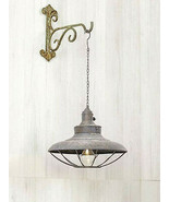 RUSTIC INDUSTRIAL LED Lantern Metal Hanging Light 6 Hour Timer Rustic Br... - £71.14 GBP