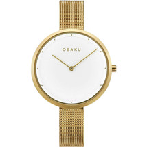 Obaku Women&#39;s Classic White Dial Watch - V227LXGIMG - $83.79