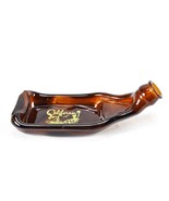 Vintage Glass Art Deco Melted Beer Bottle Soap Dish Ashtray California  - £31.43 GBP